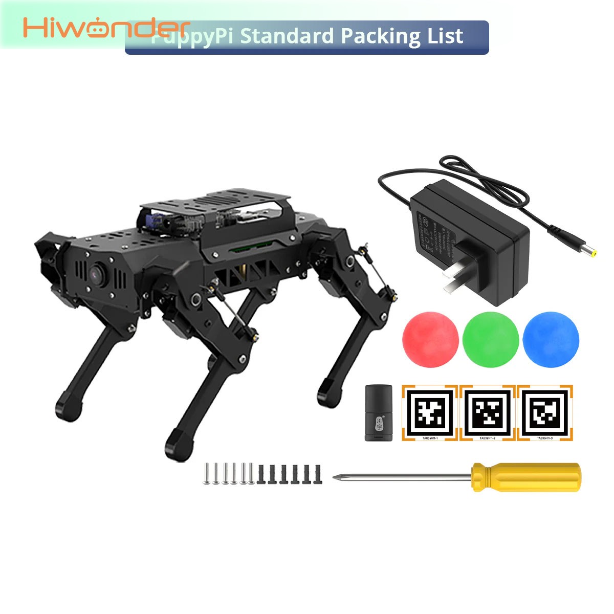 Raspberry Pi 5 8Gb Kit - Robot Anjing Quadruped Hiwonder PuppyPi Standard