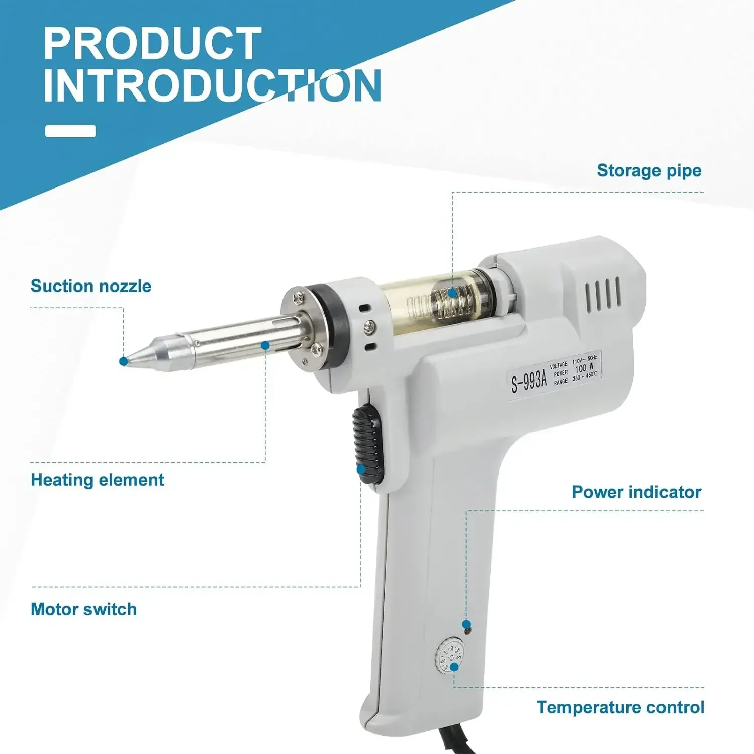 S-998P Pistol Desolder Elektri - Desoldering Gun Vacuum Electric ulasan dan harga
