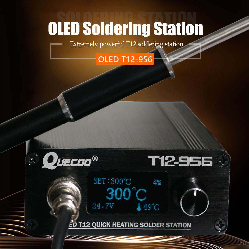 QUECOO T12-956 Solder Digital  - Soldering Station T12 Oled ulasan dan harga