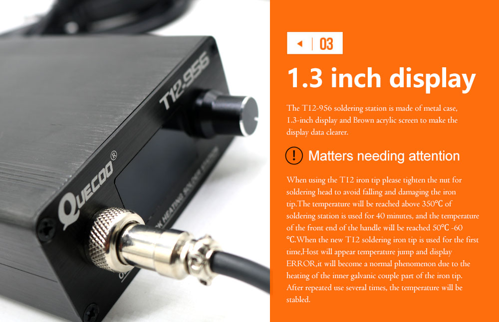QUECOO T12-956 Solder Digital  - Soldering Station T12 Oled ulasan dan harga